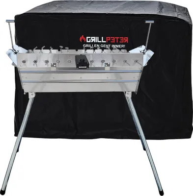 Produktbild von Mangal Ararat Edelstahl 2mm Schaschlikgrill 11er Drehspieß Haube Elektromotor