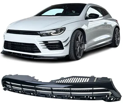 Kühlergrill Sportgrill Schwarz Glanz für VW Scirocco III 05/2014 - 2017 Facelift – Produktansicht