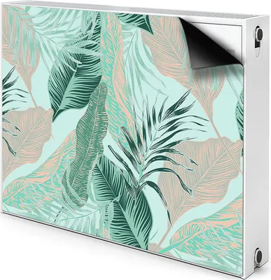 Produktbild von Magnet Heizkörperabdeckung Heizkörperverkleidung Verkleidung Abdeckung 90x60 cm  - Tropisch, Blätter