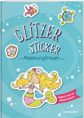 Zdjęcie produktu dla Glitzer-Sticker Malbuch. Meerjungfrauen