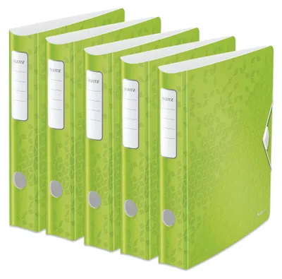 Productafbeelding van Ordner Active Wow A4, polyfoam, smal, groen, verpakking met 5 stuks