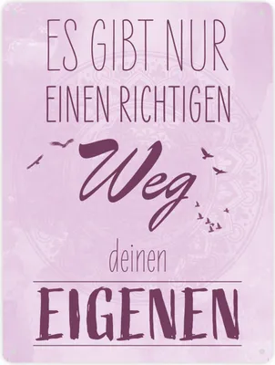 Produktbild von Es gibt nur einen richtigen Weg - Deinen Eigenen Metallschild XXL in 28x38 cm