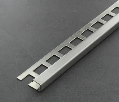 Produktbild von Fliesenschiene als Quadratprofil V2A Edelstahl GEBÜRSTET Länge 2,50 m Breite 10 mm Fliesenprofil Übergangsprofil Fliesenleiste Treppenkantenprofil