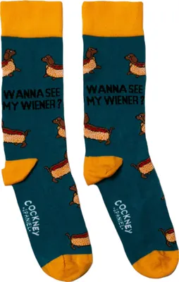 Produktbild von Dackel Socken Lustige Männersocken Hotdog Strümpfe in 39-46 im Paar