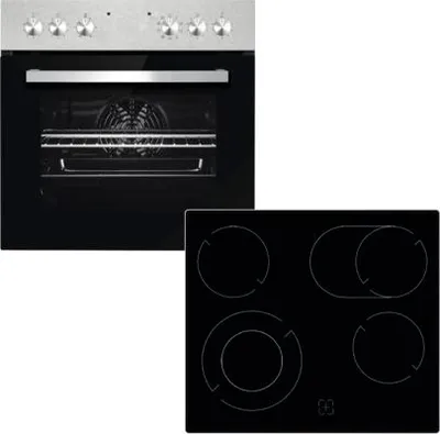 Zdjęcie produktu dla PKM EHS7-2KBIX, Ceramiczna, 4 stref(y), Szkło ceramiczne, Czarny, Obrotowy, 59 cm