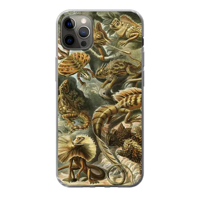 Produktbild von MuchoWow® Handyhülle Schutzhülle Hülle für iPhone 13 Pro Max Lacertilia - Alte Meister - Kunst Silikon Softcase Handy Hülle - Mobiltelefon