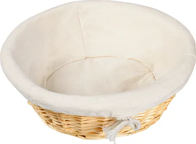 Obrázok produktu pre Adam Schmidt 4914 Kôš na chlieb z masívneho vŕbového prútia s textilným prekrytím, okrúhly, Ø 23 cm, prírodný