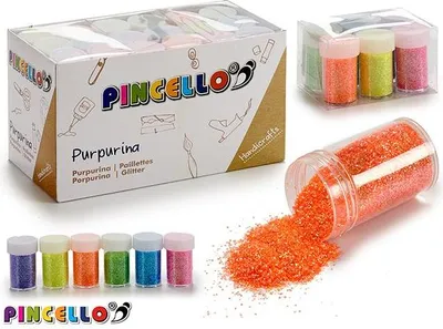 Obrázek produktu pro Sada třpytivých pastelů Pincello - 6 barev třpytivých šejkrů 12 g