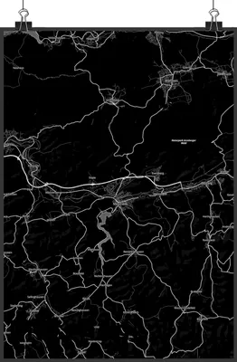 Produktbild von Mr. & Mrs. Panda Bild Meschede DIN A5 - Geschenk, typografie poster, Kunstdruck, Wandbild, drucke, Stadt Dorf Karte Landkarte Map Stadtplan, wanddeko