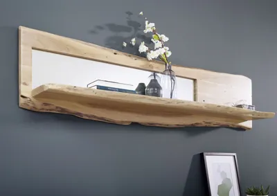 Produktbild von MASSIVMOEBEL24 Wandregal Akazie 165x22x38 natur lackiert PURE ACACIA #706