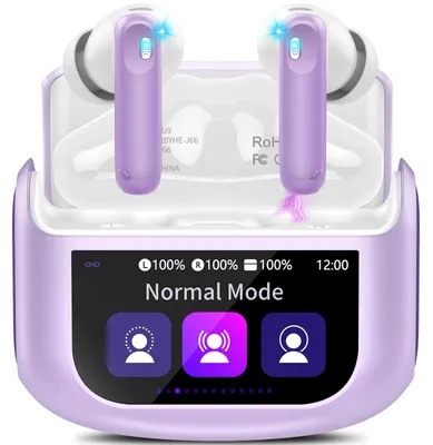 Obrázek produktu pro Sluchátka s dotykovým ovládáním a Bluetooth, 2026, sluchátka do uší, bezdrátová, fialová