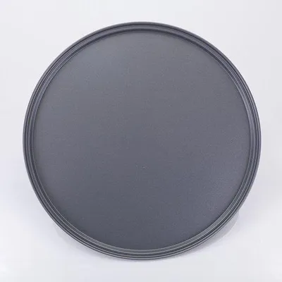 Immagine prodotto di Teglia rotonda per pizza, con rivestimento antiaderente, Acciaio al carbonio, ideale per pizza e pane, diametro 36 cm, leggera, colore grigio