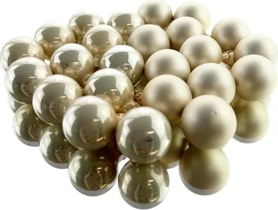 Produktbild von Weihnachts-Micro-Kugeln Pearl beige Ø 2,5 cm aus Glas - 24er Set