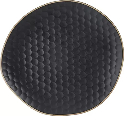 Produktbild von LE COQ Kypseli Teller flach, Länge: 315 mm, Breite: 290 mm, schwarz, matt