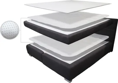 Produktbild von Primaflor Boxspringunterlage Doppelnoppe rutschhemmend - 60cmx170cm - Rutschfester Matratzenschoner aus Baumwolle - Robust & Strapazierfähig