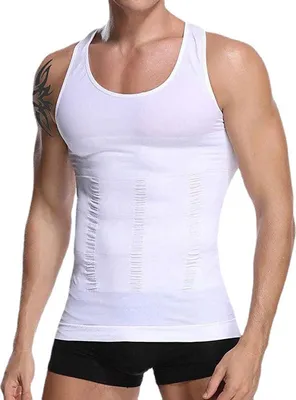 Produktbild von INF Herren Tank Top Muskelshirt Gym Shirt ärmelloses Shirt Weiß L