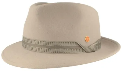 Mayser Maleo Trilby aus Wolle mit gemustertem Band in grau