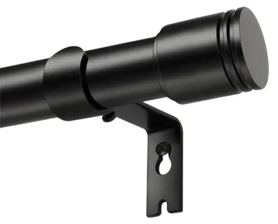 Obrázek produktu pro Omgoods - Černá, nastavitelná záclonová tyč, 80-218 cm - Moderní design pro okenní dekorace