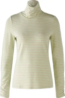 Produktbild von Viskose Rollkragen T-Shirt, lichtsteingrün, Größe 36, Länge 64cm