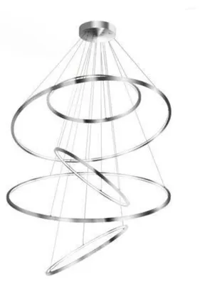 Produktbild von AZzardo LED-Pendelleuchte Wheel XXL Chrom AZ3417 190W 11400lm 3000K IP20 120cm Chrom