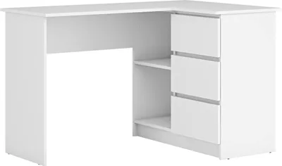 Obrázok produktu pre nabbi Rohový PC stolík Afors - biela