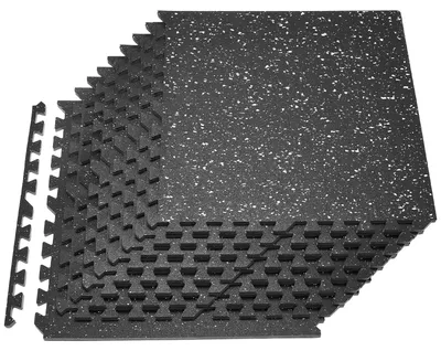 Produktbild von VEVOR 25 STÜCK 12,70 mm Dicke Gymnastikbodenmatten, 60,96 x 60,96 cm EVA-Schaum- und Gummibodenmatten mit 9,29 m² Abdeckung, wasserdichte Trainings-Puzzle-Bodenbeläge für Fitnessstudio, Zuhause, Garage, Keller, Weiß, 12 pcs-c