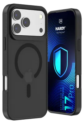 Productafbeelding van H Hardy Telefoonhoesje voor iPhone 18 Pro/17 Pro, Krasbestendige MagSafe-beschermhoes, Zwart