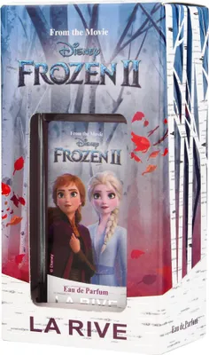 A product box for Disney Frozen II Eau de Parfum for women by La Rive.