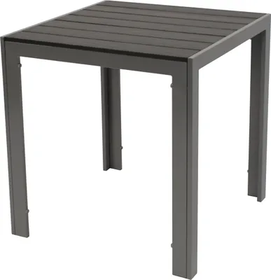 Produktbild von TPFGarden BISTROTISCH Watford - Esstisch mit Gestell aus Aluminium, silbergrau pulverbeschichtet. Tischplatte aus Kunstholz, dunkelgrau. BxTxH: 70x70x75.5 cm