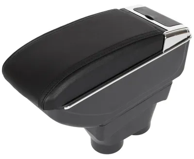 Produktbild von Mittelarmlehne Armlehne Leder Bezug schwarz komplett für Peugeot 208 2012-2019