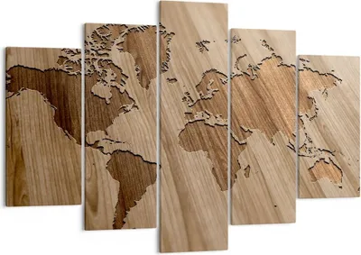 Produktbild von Bild auf Leinwand - Leinwandbild - Geographie Globus Karte - 150x100cm - Wand Bild - Wanddeko - Leinwanddruck - Bilder - Kunstdruck - Wanddekoration - Leinwand bilder - Wandkunst - EA150x100-3042
