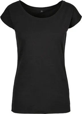 Produktbild von Build Your Brand Basic BB013 | LadiesŽ Wide Neck Tee Rundhalsausschnitt - Farbe: Black - Größe: S