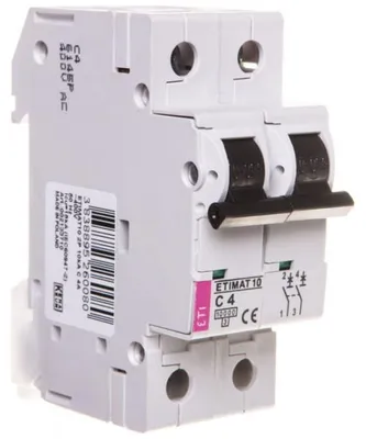 Produktbild von Leitungsschutzschalter 2P C 4A 10kA AC ETIMAT10 002133710