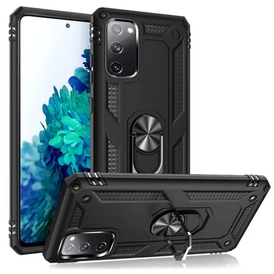 Obrázek produktu pro NALIA Ring Cover pro Samsung Galaxy S20 FE, robustní ochranný kryt na mobilní telefon, černý