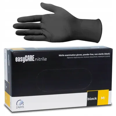 Produktbild von ZARYS easyCARE Nitril Einweghandschuhe Schwarz Größe M