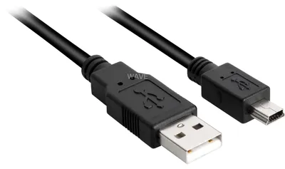 Obrázok produktu pre Sharkoon 4044951015566, 1 m, USB A, Mini-USB B, USB 2.0, Samec/samec, Čierna