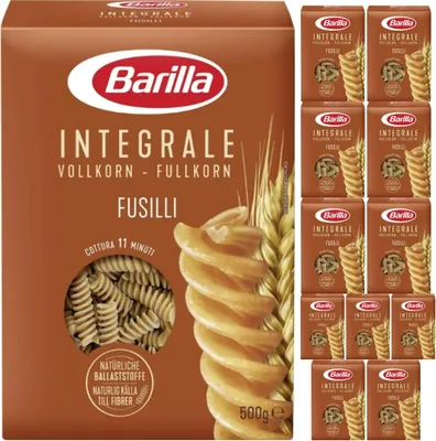 Produktbild von Barilla Pasta Integrale Vollkorn Fussili pasta 500 gramm x 12 Stück