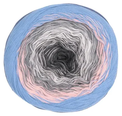 Produktbild von Hobby YARN – Flowy Charme Bobbel 250g, 1000m, 4-fädiges Farbverlaufsgarn zum Häkeln & Stricken 211
