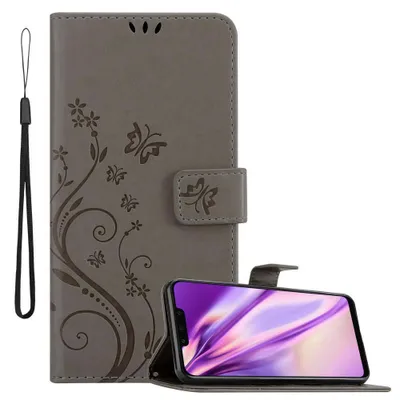 Immagine prodotto di Cadorabo cover per Huawei MATE 20 LITE cover protettiva in grigio cover protettiva cover per telefono cellulare cover fiori custodia fiore