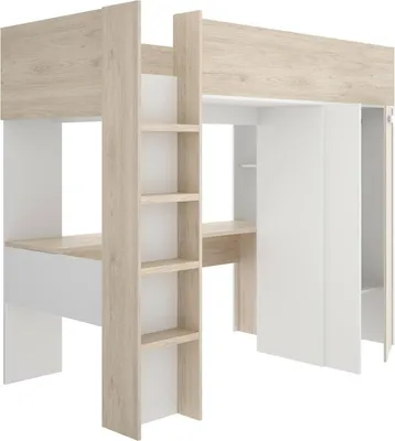 Image de Maha - Ensemble Chambre à Coucher, 206x111x178h cm Blanc, Réversible