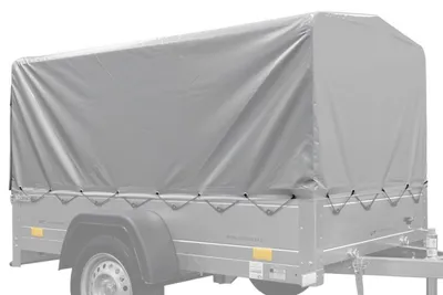 Produktbild von H-800-Rahmen mit blauer GARDEN TRAILER 200 KIPP-Abdeckung