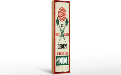Produktbild von Holzschild  Ein Leben ohne Darts ist möglich aber Sinnlos, 46 x 10 cm, Holzschilder Spruch Sport Hobby