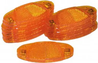 Obrázok produktu pre Reflektor so spoke žltý s klipmi z nehrdzavejúcej ocele, polyetylénové vrecko a 10 ks