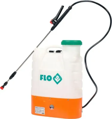 FLO Akku-Rückenspritze 16 l mit Edelstahl-Teleskoplanze und 3 Düsen