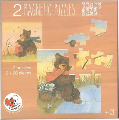 Zdjęcie produktu dla Zestaw 2 puzzli magnetycznych Pluszowy Miś, Egmont Toys