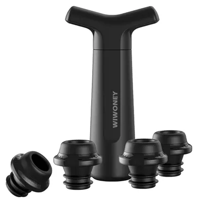 Obrázek produktu pro Vínová pumpa se 4 opakovaně použitelnými vakuovými zátkami