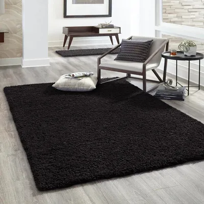 Produktbild von Prime Shaggy Hochflor Teppich in 13 Uni Farben + Runde Teppiche Wohnzimmer, Farbe:Grau, Maße:120x170 cm