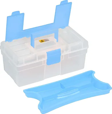 Produktbild von Allit Aufbewahrungskoffer McPlus Clear 12.5 transparent/blau, 4,9 Liter Inhalt, mit Tragschale