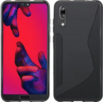 Produktbild von Huawei P20 Handy Silikon Schutzhülle Cover Case Schwarz