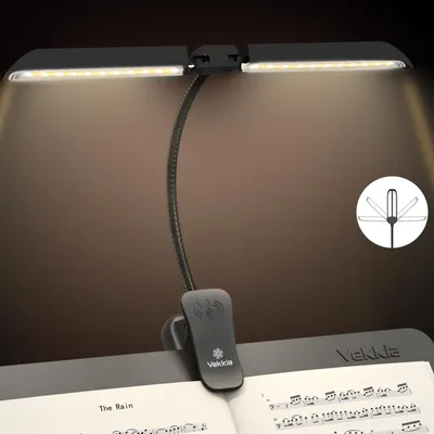 Produktbild von 64 LED, wiederaufladbare Musikständerlampe, klappbare Pianolampe